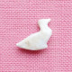 Feve Ancienne Ranque Ducongé Petit Canard Blanc 15mm Biscuit Emaillé Porcelaine - Oude