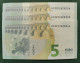5 EURO SPAIN 2013 LAGARDE V016A4 VC CORRELATIVE TRIO SC FDS UNCIRCULATED PERFECT - 5 Euro