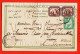 38934A / ⭐ ♥️ Egypte Rare Carte Relief Avec Ajouti Photo ◉ Colonne POMPEE ◉ 1904 à Henri VOUZANGES Sanois ◉ Embossed - Sphynx