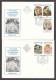 Bulgaria 1985 - 40 Years UNESCO, Mi-nr. 3394/98+Bl. 156/157, 4 FDC (2 Scan) - FDC