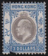 Hong Kong        .   SG    .   74  (2 Scans)   .  DAMAGED    .   Wmk  Crown  CA      .    O      .   Cancelled - Usati