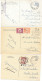 4 Cartes B.P.S. Allemagne – Belgique, Taxée & 2 Non Taxées – Période 1951/53 - Storia Postale