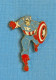 1 PIN'S  //  ** CAPTAIN AMÉRICA / THE AVENGERS / MARVEL COMICS ** . (© 1988 Marvel Ent. Group INC) - Kino