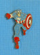 1 PIN'S  //  ** CAPTAIN AMÉRICA / THE AVENGERS / MARVEL COMICS ** . (© 1988 Marvel Ent. Group INC) - Cinéma