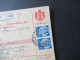 Jugoslawien 1938 König Peter II MeF Paketkarte Stempel Und Zettel Jagodina Rücks. Weitere Stempel / Violette Stempel - Covers & Documents