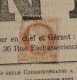 DH6 FRANCE SUR JOURNAL L INDEPEDANT GRAND FRAGMENT CURIOSITé 1874   N°51 SEUL  +AFF.  INTERESSANT+++ - 1849-1876: Classic Period