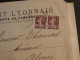 DH6 FRANCE BELLE LETTRE PAPIERS D AFFAIRES CL  PERFORé RECO  RARE 1909  LIMOGES A AHUN +AFF.  INTERESSANT+++ - Cartas & Documentos