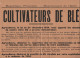 Isère Cultivateurs De Blé 1934 Genin Roy Debono - Posters
