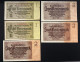 GERMANIA ALEMANIA GERMANY  1 + 2 MARK 1937 5 Bank Notes Pick#173 174   LOTTO 547 - 5 Mark