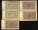 GERMANIA ALEMANIA GERMANY  1 + 2 MARK 1937 5 Bank Notes Pick#173 174   LOTTO 547 - 5 Mark