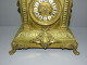 -ANCIENNE PENDULE BRONZE XIXe NAPOLEON III TETE DE LION PIEDS GRIFFES E - Horloges