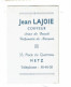 Petit Calendrier Publicitaire 1958 Jean Lajoie Coiffeur METZ LORRAINE VOILIER TROIS MATS - Petit Format : 1941-60
