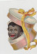 4 Scraps Découpis Black People Funny  Children's Heads  Coffee Mill Coffee Cup Chocolat Box - Kinder