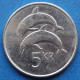 ICELAND - 5 Kronur 2007 "Two Dolphins" KM# 28a Monetary Reform (1981) - Edelweiss Coins - Iceland