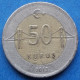 TURKEY - 50 Kurus 2013 KM# 1243 Monetary Reform (2009) - Edelweiss Coins - Turquie