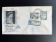 RHODESIA & NYASALAND 1955 REGISTERED FDC VICTORIA FALLS SALISBURY TO NEW YORK 15-06-1955 - Rhodesia & Nyasaland (1954-1963)