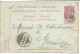 Entier Postal Fine Barbe. Bruxelles Perforé Perfin WAUQUEZ Pour La Suisse Firmaperforatie. Carte Postale - 1863-09