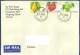 CHINA AIRMAIL POSTAL USED COVER TO PAKISTAN FRUIT FRUITS - Luftpost
