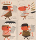 Voeux Regie Presse Champs Elysees 1959 - 12+1 Petits Cartons Avec Mois De L Annee - Illustrateur Massacrier - Andere & Zonder Classificatie