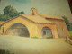 Ancien Tableau Peinture Huile Sur Isorel Chapelle St Roch De Biot 06 Alpes Maritimes Signé René Hutet Vintage Retro 1962 - Huiles