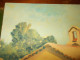 Delcampe - Ancien Tableau Peinture Huile Sur Isorel Chapelle St Roch De Biot 06 Alpes Maritimes Signé René Hutet Vintage Retro 1962 - Oils