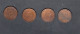 USA - Lot 4 Pièces 1 Cent "Lincoln - Wheat Penny" 1940/41/42/44 TB/F  KM.132 - 1909-1958: Lincoln, Wheat Ears Reverse
