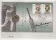 Australia Sir Donald Bradman Stamps With 5 Dollars Coin With Him Autographs Good Condition (sh60) - Sportlich