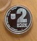 Israel 1984 Hanukka From Theresienstadt, Silber 850, 30/37mm, 14.4/28.8 Gr. 1+2 Sheqel Coin Set B.U. Proof, 6 Fotos - Israël