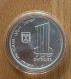 Israel 1984 Hanukka From Theresienstadt, Silber 850, 30/37mm, 14.4/28.8 Gr. 1+2 Sheqel Coin Set B.U. Proof, 6 Fotos - Israël