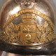 CASQUE D'OFFICIER DES SAPEURS POMPIERS AVEC PLAQUE VILLE DE LAUZET 1900 1895 - Casques & Coiffures