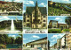 SCHWEINFURT, MULTIPLE VIEWS, ARCHITECTURE, BUS, UMBRELLA, MARKET, FOUNTAIN, RESORT, LAKE, CARS, CASTLE,GERMANY, POSTCARD - Schweinfurt