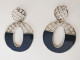 Boucle Oreilles Fantaisie Retro Metal Et Email (hauteur 6 Cm) - Earrings