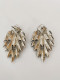 Boucle Oreilles Fantaisie Retro Metal Et Email (hauteur 4 Cm) - Earrings