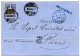 SUISSE - SBK 41B 30C REINBLAU SUR LETTRE POUR PARIS - CERTIFICAT - 1868 - Briefe U. Dokumente