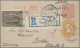 Tasmania -  Postal Stationery: 1882, ½d Yellow-orange Oval Embossed QV Below 1d - Cartas & Documentos
