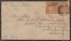 Victoria: 1854, 6d. Orange, Horizontal Pair, Tied By Black Killer And Red Circul - Lettres & Documents