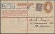 Australia - Postal Stationery: 1942, 5 ½d Brown KGVI Registration Envelope, Red - Enteros Postales