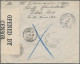 Chile: 1918, Stationery Envelope 15 C. Brown Uprated 5 C., 10 C. (2), Tied "Talt - Chile