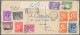 Seychelles: 1945/52 Two Air Mail Covers From Victoria To England, With 1945 Offi - Seychelles (...-1976)
