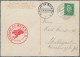 DO-X - Air Mail: 1929, Probeflug: "Südfunk An Bord Do X", Roter K2 Und Schwarzer - Luft- Und Zeppelinpost