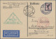 Zeppelin Mail - Germany: 1930, "RUND UM DIE OSTSEE 1930", Zwei Abwurfkarten Mit - Airmail & Zeppelin