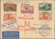 Zeppelin Mail - Germany: 1931, Magdeburgfahrt, Zuleitungspost Saargebiet, Ganzsa - Luft- Und Zeppelinpost