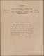 Thematics: Olympic Games: 1940, Tokyo, Organizing Committee Letterhead On Invita - Autres & Non Classés