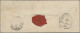 Denmark: 1854 4s. Orange-brown Horiz. Strip Of Three Used On Small Sealed Cover - Sonstige & Ohne Zuordnung