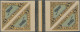 Estonia: 1920, Airmail 5m., Tête-bêche Gutter Pair, Mint Original Gum With Hinge - Estland