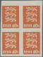 Estonia: 1928/1929, Definitives Coat Of Arms "Lion", 40s. Orange, Imperforate Pr - Estland