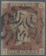 Great Britain: 1840/1841, Matched Pair: 1d. Black (repaired) And 1d. Red, Both P - Used Stamps