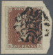 Great Britain: 1840/1841, Matched Pair: 1d. Grey-black (slight Corner Crease) An - Oblitérés