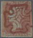Great Britain: 1841, 1d. Red, Lettered "B-G", Touched To Full Margins, Corner Cr - Gebruikt