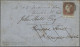 Great Britain: 1841, 1 D Red-brown On Blued Paper With Large Part Of The Lower M - Briefe U. Dokumente